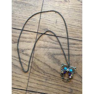 owl love pendant necklace girl